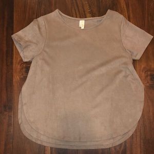 Tan suede top